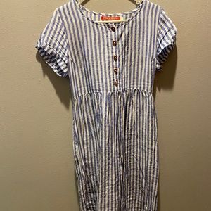 Pyne & Smith model 11 blue & white stripe; medium